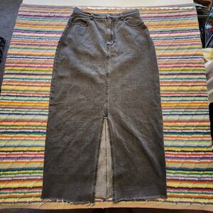 Vintage Charcoal Denim‎ Skirt